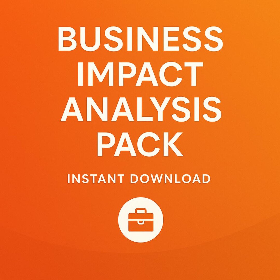 Business Impact Analysis Toolkit (report Template + Questionnaire ...