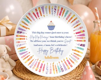 Family Birthday Plate, Birthday Message Cake Plate, Celebration Plate, Custom Happy Birthday Plate, Personalized Cake Plate, Family Keepsake
