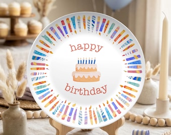 Family Happy Birthday Plate, 1st Birthday Plate, Celebration Birthday Keepsake, Kids Happy Birthday Plate, Birthday Gift, Smash Cake Plate