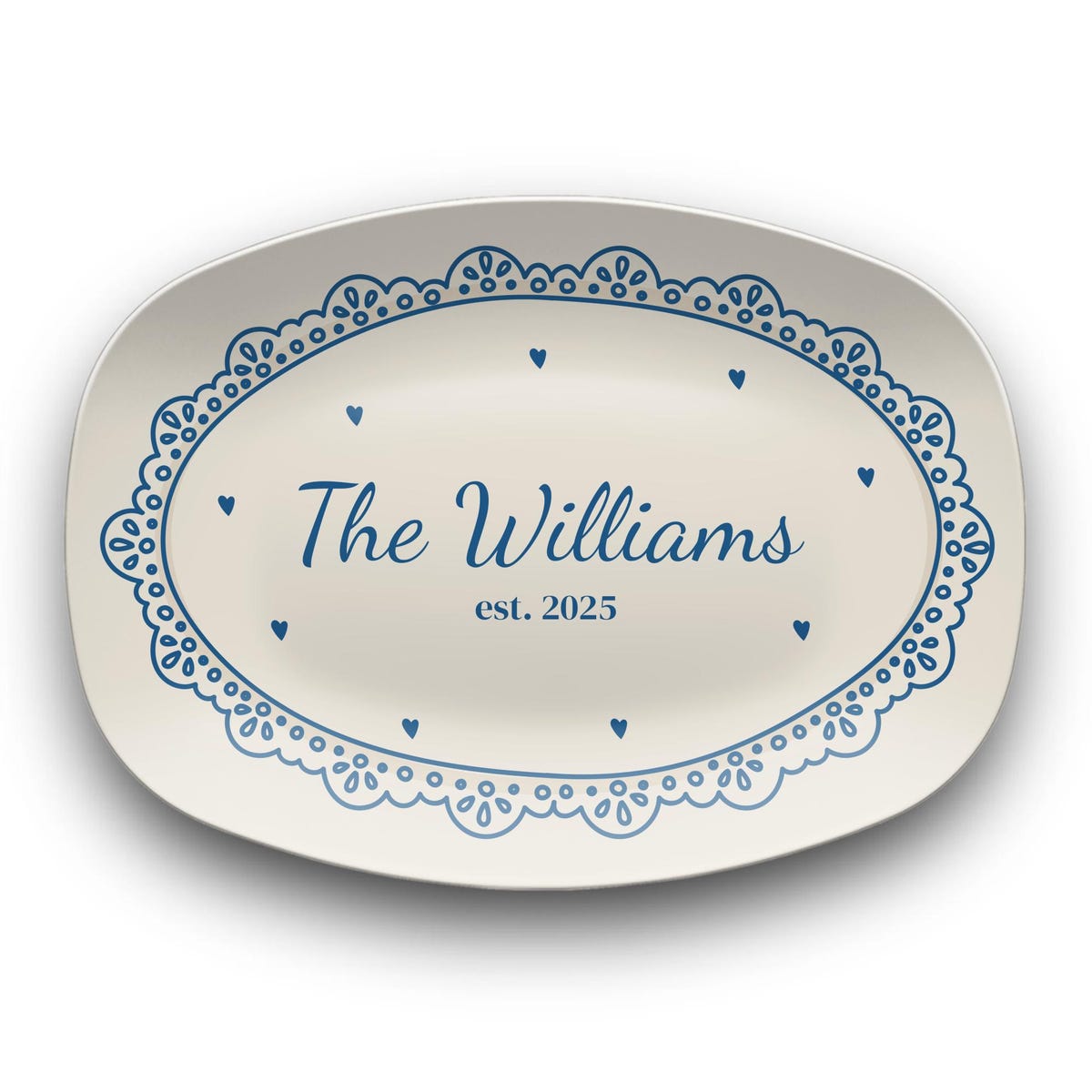 Personalized Farmhouse Last Name Platter, Custom Wedding Date Plate, Wedding Shower Keepsake, Anniversary Gift for Wife, First Home Gift - Etsy