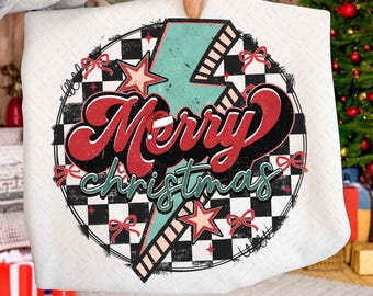 Checkered Christmas Coquette Png, Retro Christmas Png, Holly Jolly Png, Merry Christmas Png, Cute Christmas Shirt Png, Girly Christmas Png