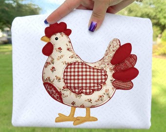 Vintage Hen Quilted Patchwork png Design, Grandma Core Digital Download, PNG File, Sublimation and DTF Design, Chicken Cottagecore
