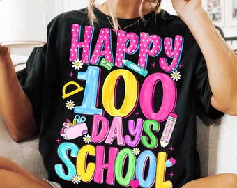 100 Days of School PNG, Pencil Coquette Bow Sublimation, Teacher 100 Days Smarter Design, Girls School Shirt Digital Download