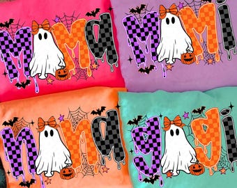 Preppy Halloween Mama Bundle Png, Cute Ghost Halloween Mama Png, Ghost PNG, Halloween Nana Mimi Png, Candy halloween png, Spooky Mama Png