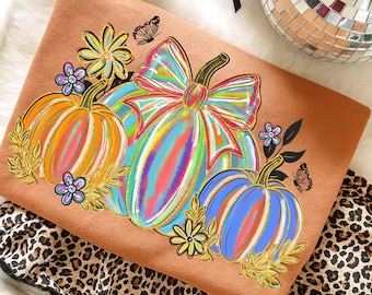 Floral Fall Pumpkin Png, Preppy Pumpkin Coquette Png, Glitter Pumpkin Png, Boho Autumn Flowers Png, Brushstroke Pumpkin Spice Png