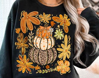 Floral Fall Pumpkin Png, Leopard Pumpkin Coquette Png, Preppy Autumn Shirt Design, Pumpkin Season Png, Boho Fall Sublimation, Girly Fall Png