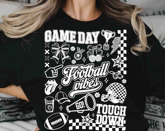 Vintage Football PNG, Football Png, Football Season Sublimation Design, Trendy Football Png, Game Day Png, Touchdown Png, Football Vibes