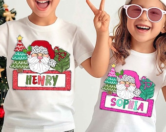 カスタムクリスマスサンタの名前png、クリスマス落書き文字png、クリスマスpng、サンタpng、クリスマスツリーpng、かわいいパーソナライズされた子供向けクリスマス