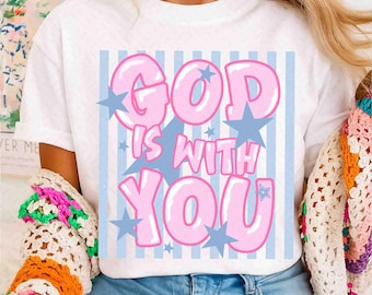 God Is with you png, God Png, Jesus Png, Faith Png, Christian Png, Religious Png, Catholic Png, Sublimation Designs, INSTANT DOWNLOAD