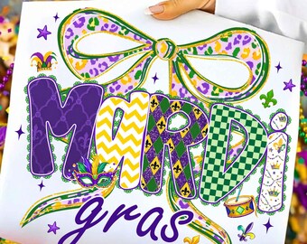 Preppy Mardi Gras Coquette Bow Png, Mardi Gras PNG, Fleur De Lis coquette Png, Leopard Mardi Gras Png, Mardi Gras Coquette Png,Louisiana png