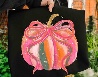 Thankful PNG, Brushtroke Pumpkin PNG Coquette Pumpkin Season PNG Coquette Fall Png Trendy Coquette Pumpkin Shirt Png Preppy Thanksgiving png