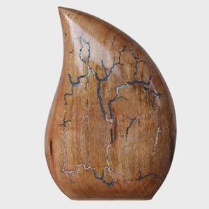 Teardrop Fractal Burning Urn Wooden urn box Urns for human ashes Funeral Urns Cremation Urns Adult Male 200 Cu Urn for ashes Male Female Urn