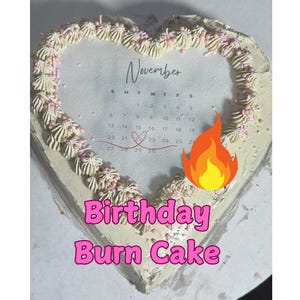 Burn A Way Cake, Birthday Cake, Custom Edible Sugar/Icing Sheets (pre cut), Cake Topper, Cake, Cookies, Cupcake, Drink Toppers & more!