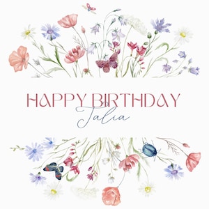 Custom Birthday Edible Sugar/Icing Sheet Pre Cut, Cake Topper, Cookies, Cupcake, Drink Topper