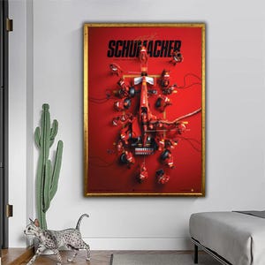 Pit Stop Crew - Graphic Style Canvas Print | Precision in Red