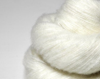 Ghost - natural undyed Cashmere / Silk Fine Lace Yarn by DyeForYarn - color: cream