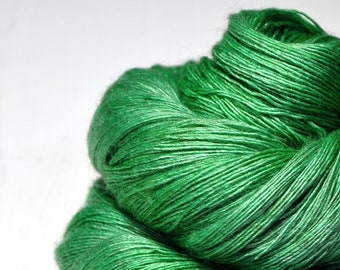 Stale green beer OOAK - Merino / Silk / Yak Lace Yarn - MerSiYak - Hand Dyed Yarn - St. Patrick's Day surprise colour - DyeForYarn