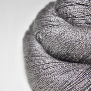 Dead walnut wood  - Baby Alpaca / Silk Lace Yarn - hand dyed by DyeForYarn - color: taupe brown