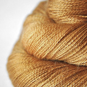 Too hard butter cookie - Baby Alpaca / Silk Lace Yarn - Hand Dyed Yarn - Wolle handgefärbt - DyeForYarn