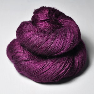 Burning fuchsia - Baby Alpaca / Silk Lace Yarn - Hand Dyed Yarn - Wolle handgefärbt - DyeForYarn