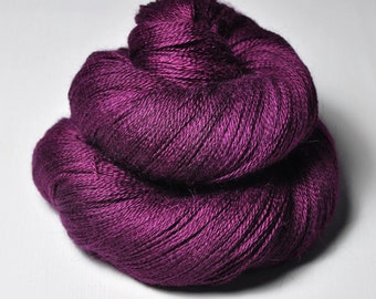 Burning fuchsia - Baby Alpaca / Silk Lace Yarn - Hand Dyed Yarn - Wolle handgefärbt - DyeForYarn