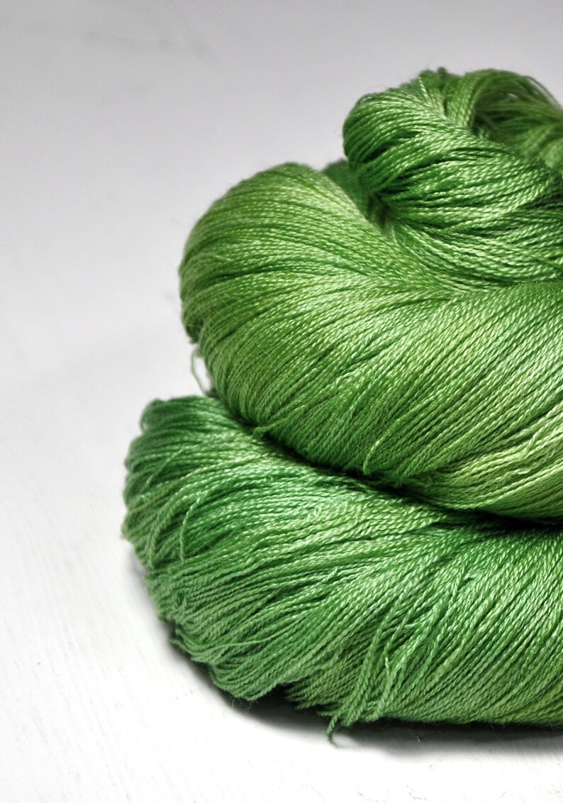 Leafy Merino / Silk Cobweb Yarn Hand Dyed Yarn handgefärbte Wolle DyeForYarn image 1