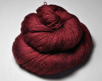 Pure fruit strawberry jam - Merino / Silk / Yak Lace Yarn - MerSiYak - Hand Dyed Yarn - Wolle handgefärbt - DyeForYarn