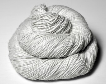 Ghost - natural undyed Angora Lace Yarn by DyeForYarn - cruelty-free and limited - color: grey beige