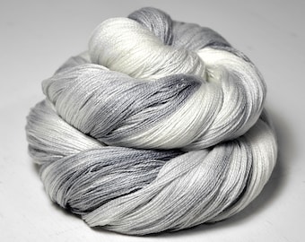 Silver ghost - Merino / Silk Cobweb Yarn - Hand Dyed Yarn - handgefärbte Wolle - DyeForYarn