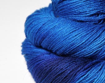 High up in the sky - Angora Lace Yarn by DyeForYarn - cruelty-free and limited - color: blue