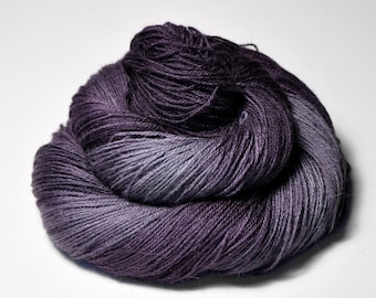 Pay the ferryman - Angora Lace Yarn by DyeForYarn - cruelty-free and limited - color: dark purple