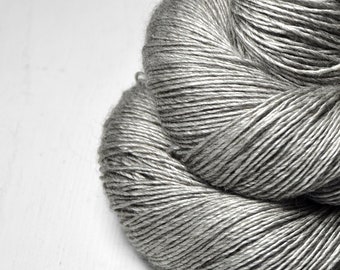 Ghost - natural undyed Merino / Silk / Yak Fingering Yarn by DyeForYarn - color: greige