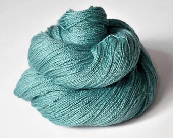 Severely tarnished turquoise -  Baby Alpaca / Silk Lace Yarn - Hand Dyed Yarn - handgefärbte Wolle  - Garn handgefärbt - DyeForYarn