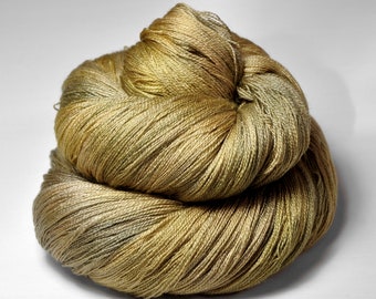 Infected wheat spike OOAK - Merino / Silk Cobweb Yarn - Hand Dyed Yarn - handgefärbte Wolle - DyeForYarn