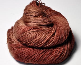 Horse gone wild - Angora Lace Yarn by DyeForYarn - cruelty-free and limited - color: brown red