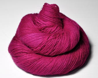 Fake red fuchsia - Angora Lace Yarn by DyeForYarn - cruelty-free and limited - color: pink
