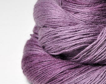 Taking a bath of roses OOAK - Angora Lace Yarn by DyeForYarn - cruelty-free and limited - color: purple