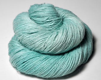 Fresh air OOAK - Angora Lace Yarn by DyeForYarn - cruelty-free and limited - color: mint blue