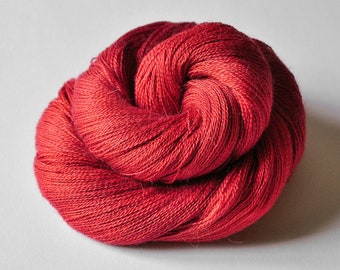 Rotten strawberry candy  - Baby Alpaca / Silk Lace Yarn - Hand Dyed Yarn - Wolle handgefärbt - DyeForYarn