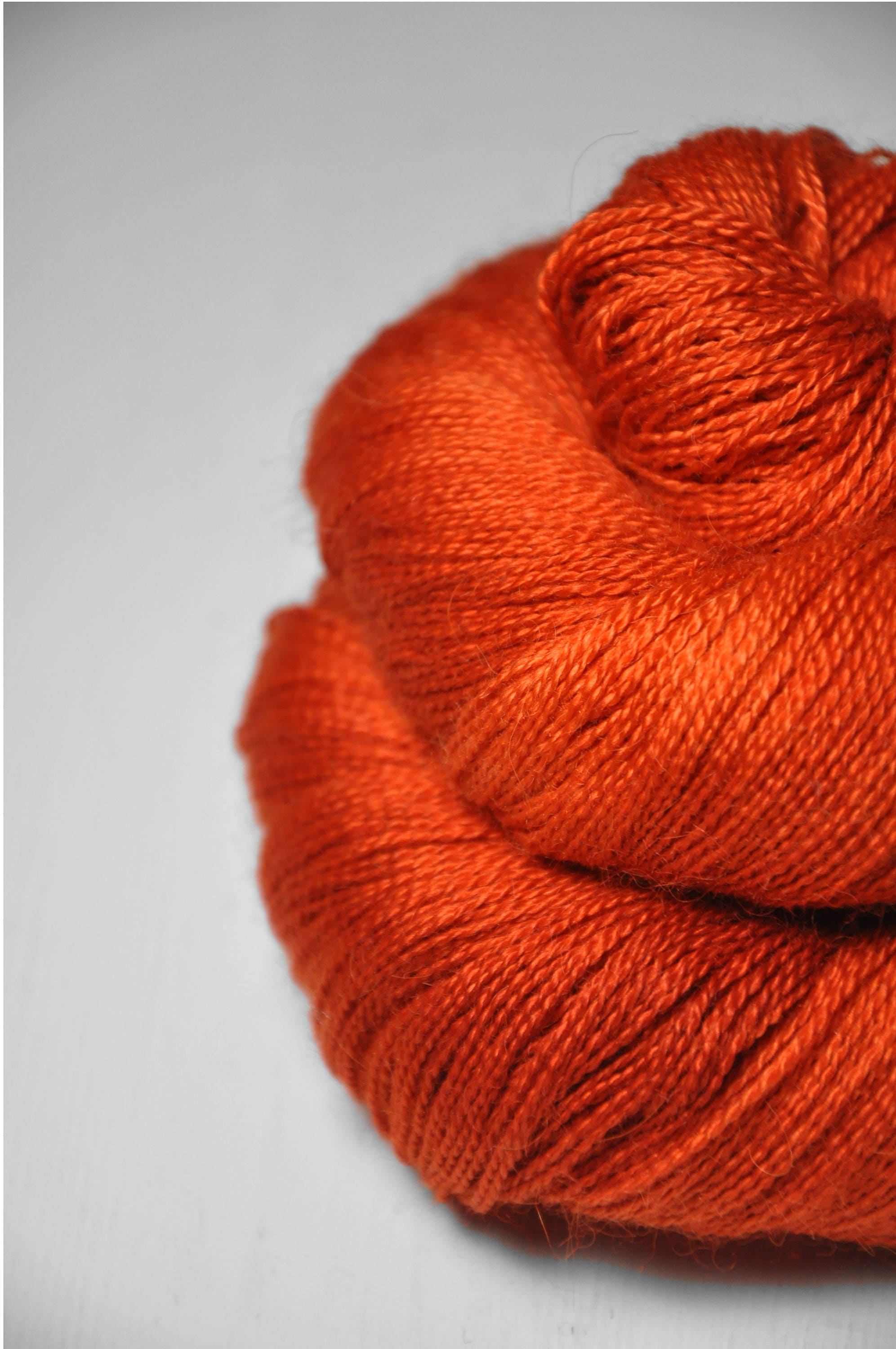 Red-hot Metal Baby / Silk Lace Yarn Hand Dyed Yarn