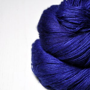 Severe cobalt intoxication - Merino / Silk / Yak Lace Yarn - MerSiYak - Hand Dyed Yarn - Wolle handgefärbt - DyeForYarn