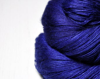 Severe cobalt intoxication - Merino / Silk / Yak Lace Yarn - MerSiYak - Hand Dyed Yarn - Wolle handgefärbt - DyeForYarn