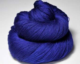 Severe cobalt inoxication - Merino / Silk Cobweb Yarn - Hand Dyed Yarn - handgefärbte Wolle - DyeForYarn