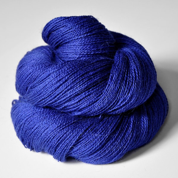 Cobalt intoxication - Baby Alpaca / Silk Lace Yarn - Hand Dyed Yarn - Wolle handgefärbt - DyeForYarn