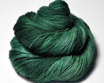 Broken bottle - Angora Lace Yarn by DyeForYarn - cruelty-free and limited - color: green