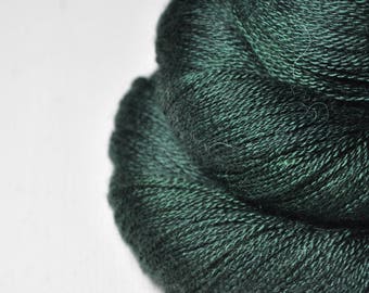 Lost in the coniferous forest - Baby Alpaca / Silk Lace Yarn - Hand Dyed Yarn - Wolle handgefärbt - DyeForYarn