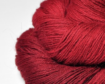 Blood queen - Angora Lace Yarn by DyeForYarn - cruelty-free and limited - color: crimson red