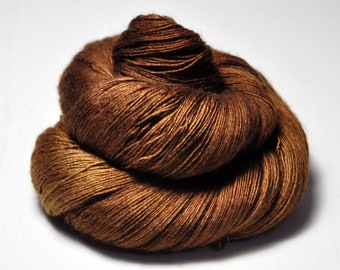 Lost leather belt - Merino / Silk / Yak Lace Yarn - MerSiYak - Hand Dyed Yarn - Wolle handgefärbt - DyeForYarn