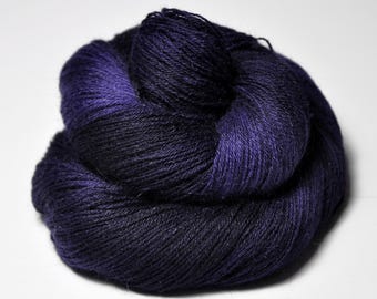 Königin der Nacht - Angora Lace Yarn di DyeForYarn - cruelty-free e limitato - colore: viola reale scuro