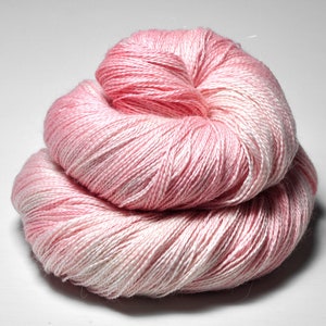 Withering pink cherry blossom - Baby Alpaca / Silk Lace Yarn - Hand Dyed Yarn - Wolle handgefärbt - DyeForYarn